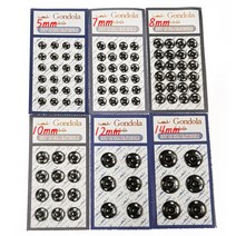 쏘잉스타 곤도라 똑딱이 단추 스냅단추 미니단추, 8mm흑니켈