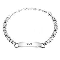 은가비펫 써지컬스틸 강아지 인식표 애묘 애견목걸이, 전체 써지컬스틸 바형 체인A