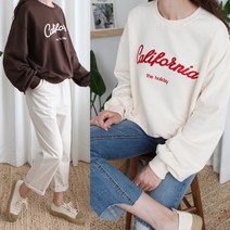 하늘바라기 여성용켈리 자수 맨투맨