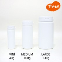 고미네 휴대용 원형 원터치 보관용기 약통 (Mini Medium Large), 1개, Mini(40g)