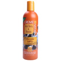 Creme Of Nature 스트렝트닝 샴푸 아사이 베리 & 케라틴, 354ml, 1개