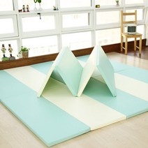 그레이프 폴더매트, 아이보리 민트 4단