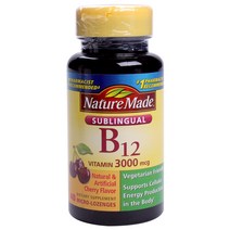 네이처메이드 B12 비타민 3000mcg 체리맛 마이크로 로젠지, 40개입, 1개