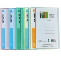 아주문구상진 크리어화일 클리어파일, 10매분홍색투명화일, 1권