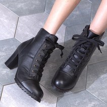 천연소가죽 8cm 옆지퍼 여성워커 여성부츠 워커힐 앵클부츠 D-sa108