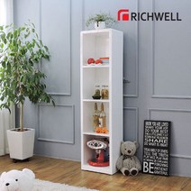 리치웰 하이그로시 화인 4단 4칸 책장, 화이트