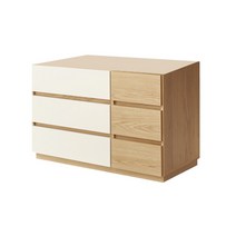 원마인드 샤르망 와이드체스트 800서랍장, 와이드체스트-아이보리