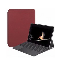 MS 서피스고3 2 1 Surface GO 플립 북커버 케이스, 버건디