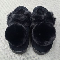 더드림 토끼 털 방울 키높이 통굽 슬리퍼 여성사무실슬리퍼 겨울 방한 실내화 퍼 거실화 4Color