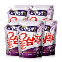 울샴푸 퍼플라일락 리필, 1.3L, 5개