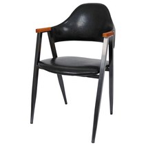 THEJOA 카페 식당 업소용의자 식탁의자, 비올렛체어(팔유)-블랙