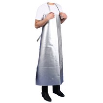 광해 방수앞치마 양면 7종 앞치마, 은색 대, 1개
