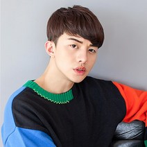 가발닷컴 남자가발 정수리탈모 인모 부분가발 투블럭위그 12종, 2. 댄디컷 M사이즈 어두운검정, 1개