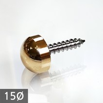 1단 다보볼트 (대포피스형) 15Ø 금색원형 장식볼트, 1개