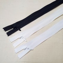 쏘잉스타 KSK 25cm 콘솔지퍼 숨은지퍼 콘실지퍼 혼솔지퍼, 백아이보리
