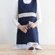 강남콩 데일리 누비 누빔 겨울 앞치마 원피스 넉넉한사이즈 도톰한원단 고퀄리티 청앞치마 청해지 네이비 핑크 단체복 편한 홈웨어 패션 예쁜 베스트형 어린이집 유치원 선생님 카페 신학기, 1개