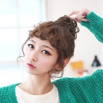 고운머리 똥머리 가발 당고머리 미니레이스 곱창가발 부분가발