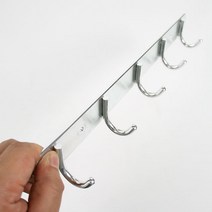알루미늄 옷걸이 벽걸이 후크 5구 20개, 단품
