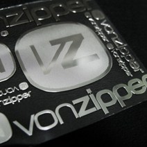 VONZIPPER 스노우보드 금속 튜닝스티커 본지퍼, C사이즈 실버