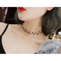 일호장신구 블랙 비즈 이슬 초커 개별카드텍포장 파우치증정 국내배송