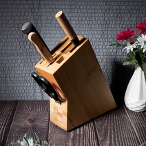 바이굿즈 나무 칼블럭 칼꽂이 원목 주방 칼집 칼보관함
