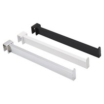 각파이프 사각단면 행거/벽선반 옷봉진열 브라켓 후크, 크롬, 150mm, 150mm