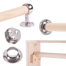 셀프인테리어마켓 맞춤재단 원목 옷봉 옷걸이봉 행거봉 소켓, 목봉 25mm x 400mm (40cm), 1개