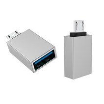 YB글로벌 여러가지젠더 애플8핀 5핀 C타입 USB3.0 OTG 마이크로 라이트닝 8핀 변환젠더, 제품17:USB3.0(암)-마이크로5핀(수)OTG실버, 1개