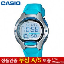 [CASIO 카시오][무상AS] 아동학생여자여성어린이 우레탄밴드 전자손목시계 LW-200-2B