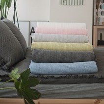 오가닉 60수 워싱 침대 패드 스프레드 이불, 문그레이