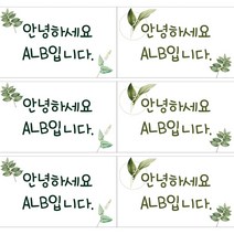 ALB 사각형 네임스티커, 네임스티커(특대형)_디자인A_36(c), .개
