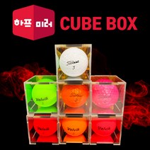 클레뷰 하프미러 큐브박스 투명아크릴 피규어장식장 피큐어전시장 상자 거울, 1개
