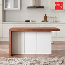 GVEN 지벤 라이나 T형 1400 아일랜드 식탁, 선택1 오크화이트:상판유리구매