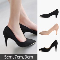 [바닐라슈] 누벅 노이론 골드메탈 미들 펌프스(5cm 7cm 9cm)