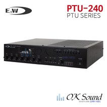 E&W PTU-240 240W 5존 스피커셀렉터 챠임 사이렌 USB튜너 방송용앰프