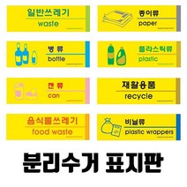 분리수거 표지판(옵션선택)/분리수거 재활용 분리수거함 재활용분리수거함 표지판 포맥스, 일반쓰레기-1527, 1개