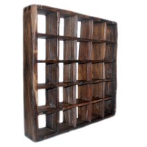 casa2580 수입 느릅나무 장식장(구불)25 35칸, 내추럴