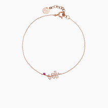 킨트주얼리 여성용 14K 데일리 벚꽃 팔찌 + 쇼핑백