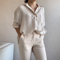 새틴 실크 블라우스 (3col)