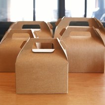 파티스 무지 크라프트박스 케익 테이크아웃상자, 특대, 5장