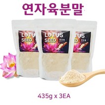 에스엠팜 연자육분말 볶은연자육 분말 연자육차 연꽃씨앗 메티오닌 효능, 435g, 3개
