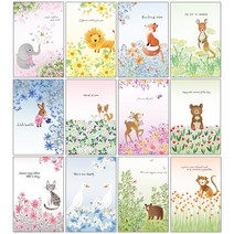 마음담아 60장세트 감성 인테리어 꽃 귀여운 엽서 세트 모음, 01. 동화속동물(봉투x)