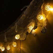 아리조명 LED 건전지 장식 조명 트리 전구 미니마볼 20p, 웜화이트