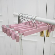 레브 소프트 집게 바지걸이 10P, 핑크, 10개