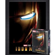 퍼즐피플 마블 어벤져스 시빌워 직소퍼즐, 마블 10주년 에디션 아이언맨 1000피스 액자포함(우드블랙), 1000p