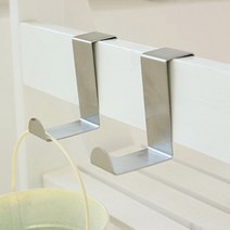 유니킨 스텐레스 도어 훅 후크 방문 문 자바라 행거 옷 걸이, 일자형도어훅(2개1세트), 1개