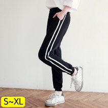 여성용 두줄 빅사이즈 조거 스판 트레이닝