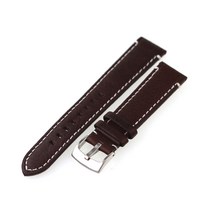 제이엔에스 다크브라운화이트미싱 가죽밴드 시계 연결 러그사이즈 18mm 20mm 22mm