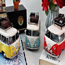 클래식 캠핑카 인테리어소품 미니어처 장식소품, 클래식 캠핑카(블루)