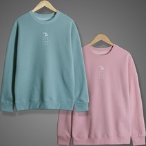 굿럭샵 핑크 민트 컬러 남녀공용 예쁜 맨투맨 티셔츠 루즈핏 남성 여성 공용 사이즈 편안한 요즘 스타일 룩 중학생 고등학생 대학생 10대 20대 30대 코디 캐쥬얼 긴팔티 TS34